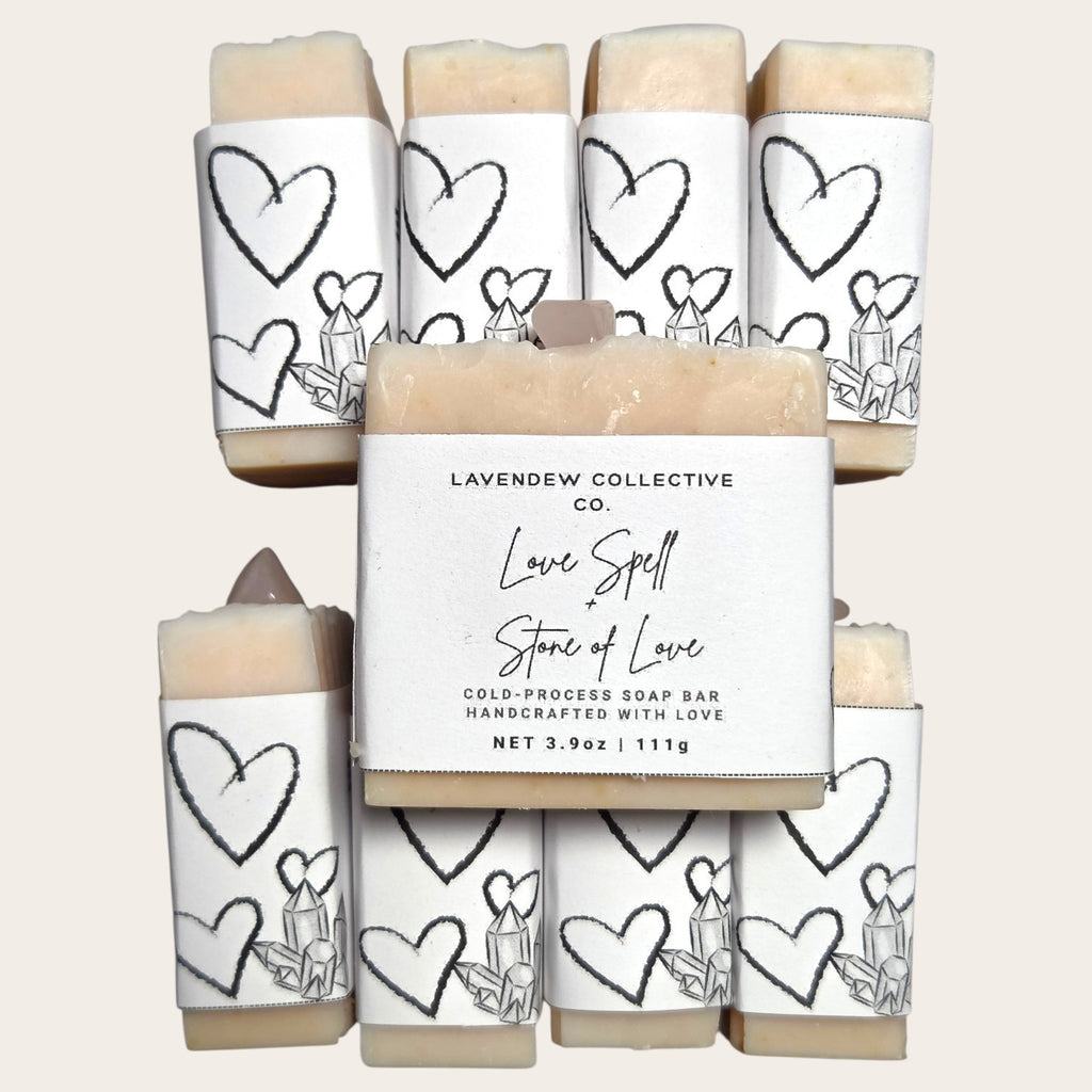 Love Spell + Stone of Love | Cold Processed Soap Bar