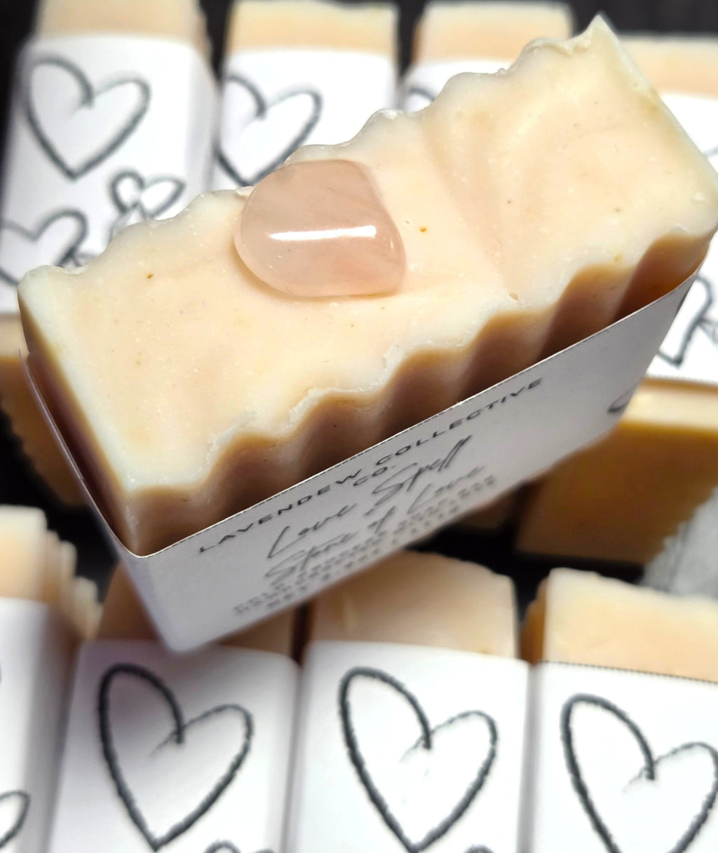 Love Spell + Stone of Love | Cold Processed Soap Bar